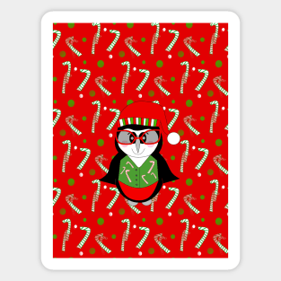 A COOL Christmas Penguin Sticker